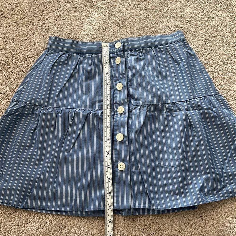 Blue striped skirt